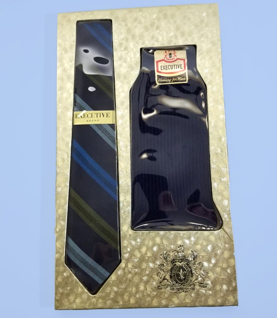 Vintage 1950s Skinny Tie & Socks Men's Gift Set |… - image 5