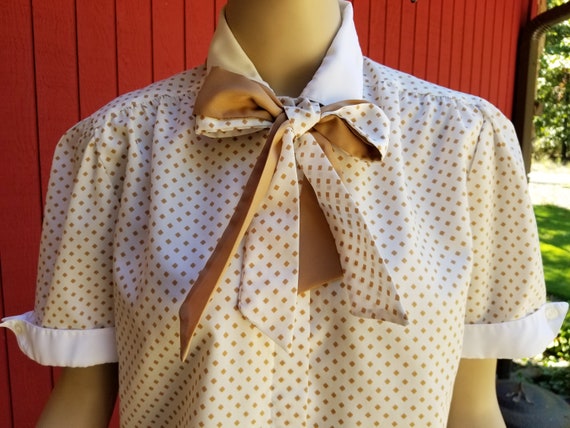 Polka dot summer blouse hotsell