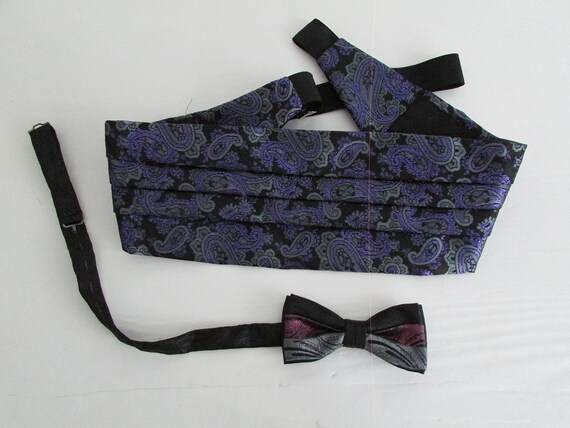 Vintage 1980s Bow Tie & Cummerbund | Formal Wear,… - image 2
