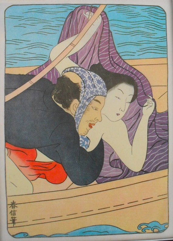 Japanese Print Ukiyo E Suzuki Harunobu Shunga Etsy
