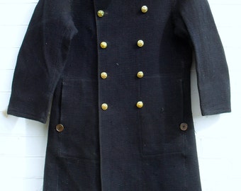 WWII Japanese fireman’s coat   indigo weave