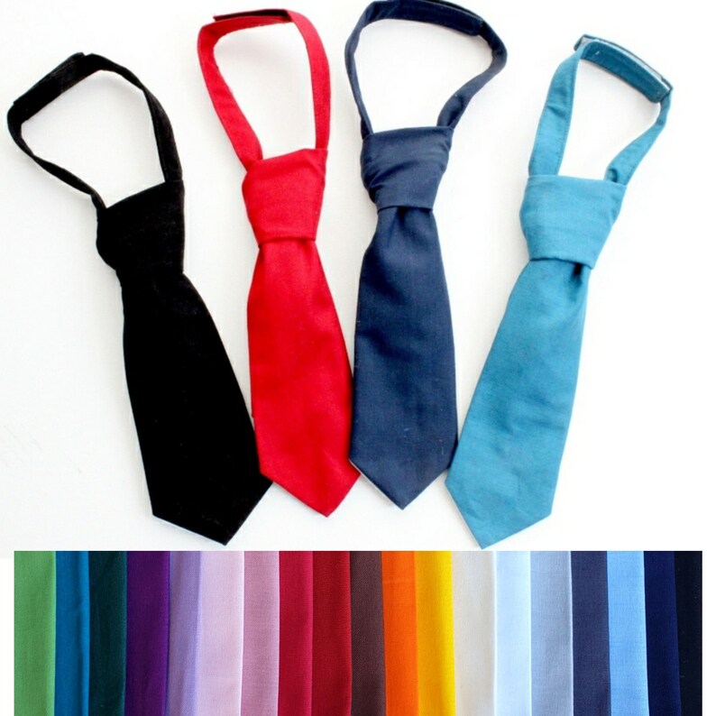 Baby Boys Neck Tie Necktie Boys Neck tie Plain Black Red Etsy