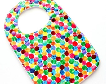 Baby bib - hungry caterpillar, bib, rainbow baby bib