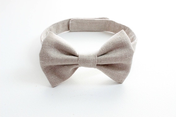 Beige Metallic Linen Cotton Baby Bow Tie Baby Boy Bow Tie Etsy