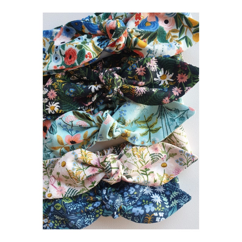 floral headbands Floral baby headbands topknot baby headwrap rifle paper co You Pick liddleberry baby headbands top knot