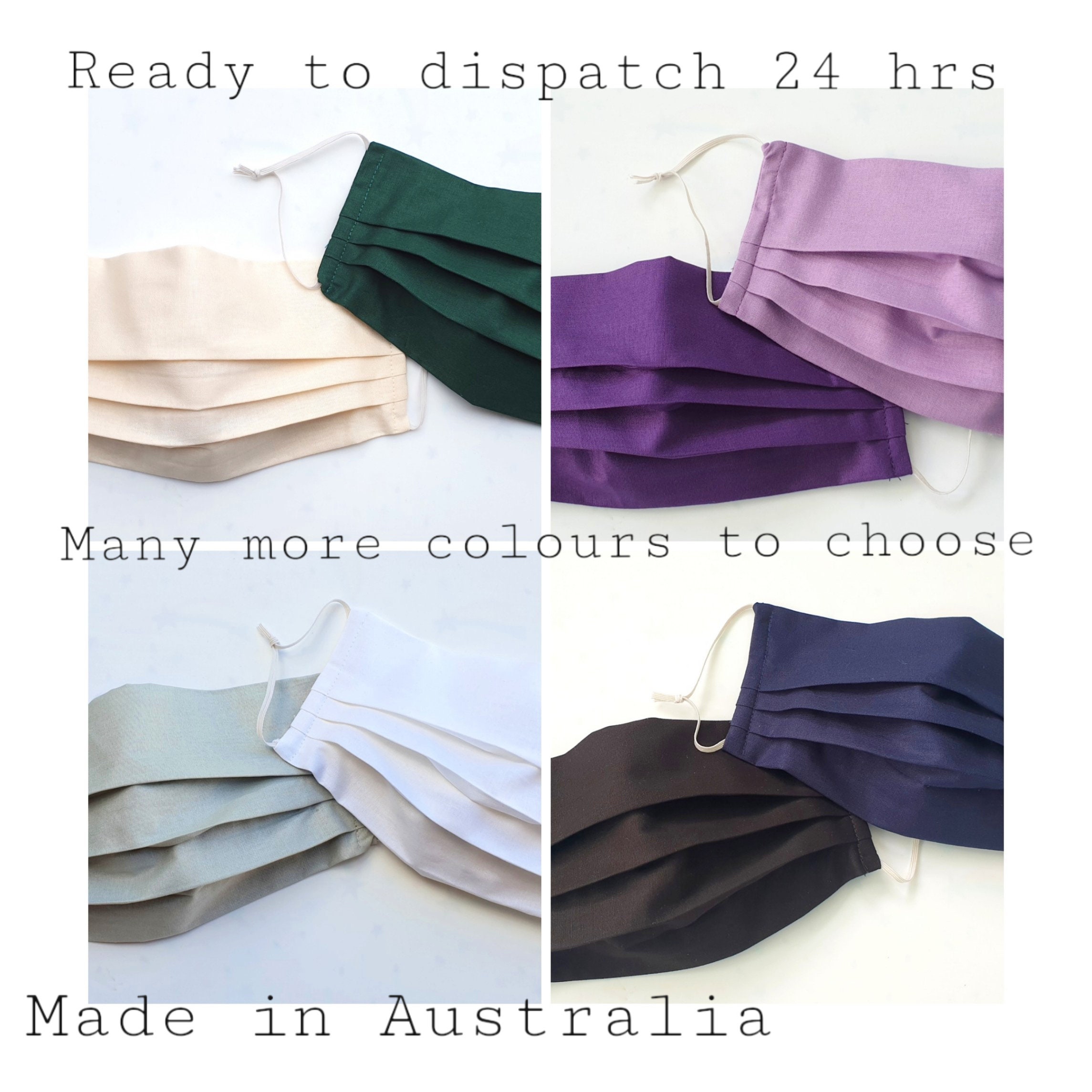 Face mask with filter pocket, reusable, washable, 100% cotton, handma…