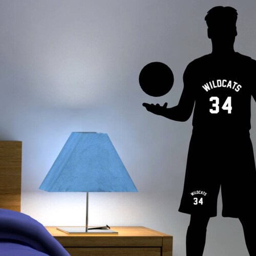 Personalized Basketball Wall Decal Basketball Gifts Etsy