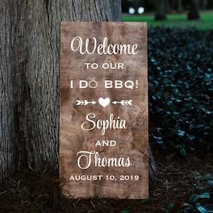 I Do BBQ Wedding Decor - BBQ Wedding Sign Decals - Rustic Wedding Decoration -  Backyard Wedding - Wedding Chalkboard Lettering - Decal Only
