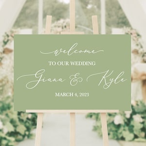 Bienvenido a nuestra DECAL de letrero de boda - para letrero de boda acrílico - Señalización de boda DIY - Caligrafía de boda para letreros - Letrero de entrada para boda