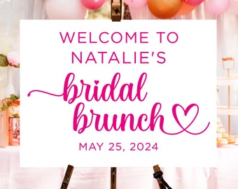 Bridal Brunch Welcome Sign Decal, Wedding Shower Welcome Sign, Personalized Bridal Shower Decor, Removable Vinyl Decal, DIY Event Signage