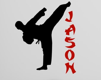 Federation francaise de karate-tekwondo and martial arts decal sticker 
