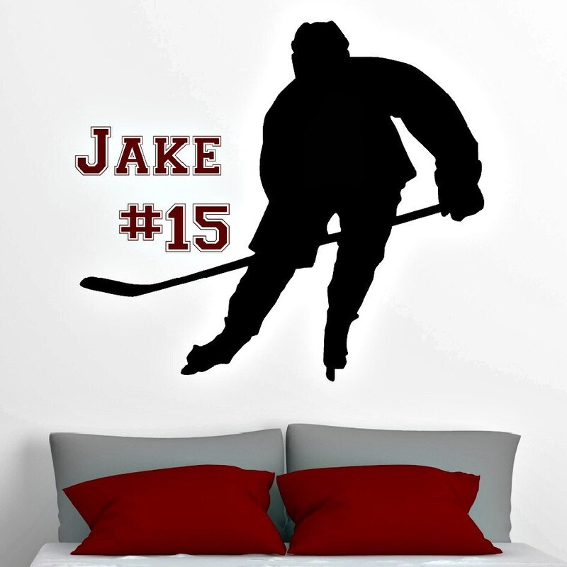 Hockey Wall Decal Etsy