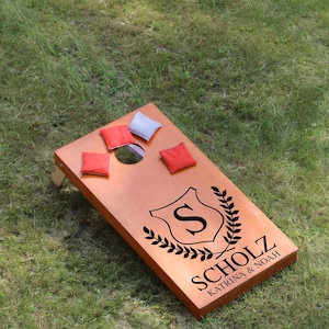 Personalized Cornhole Board Decals, Wedding Guest Book Alternative, Bridal Shower Gift Idea, Backyard Wedding Game, Gift for Newlywed