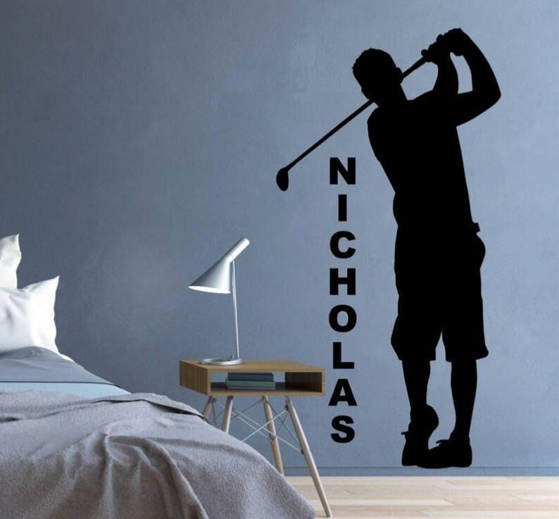 Personalized Golf Gift - Golf Decor - Golf Wall Decor - Mens Golf Gifts - Sports Decor - Sports Decal - Golf Wall Decal image 1