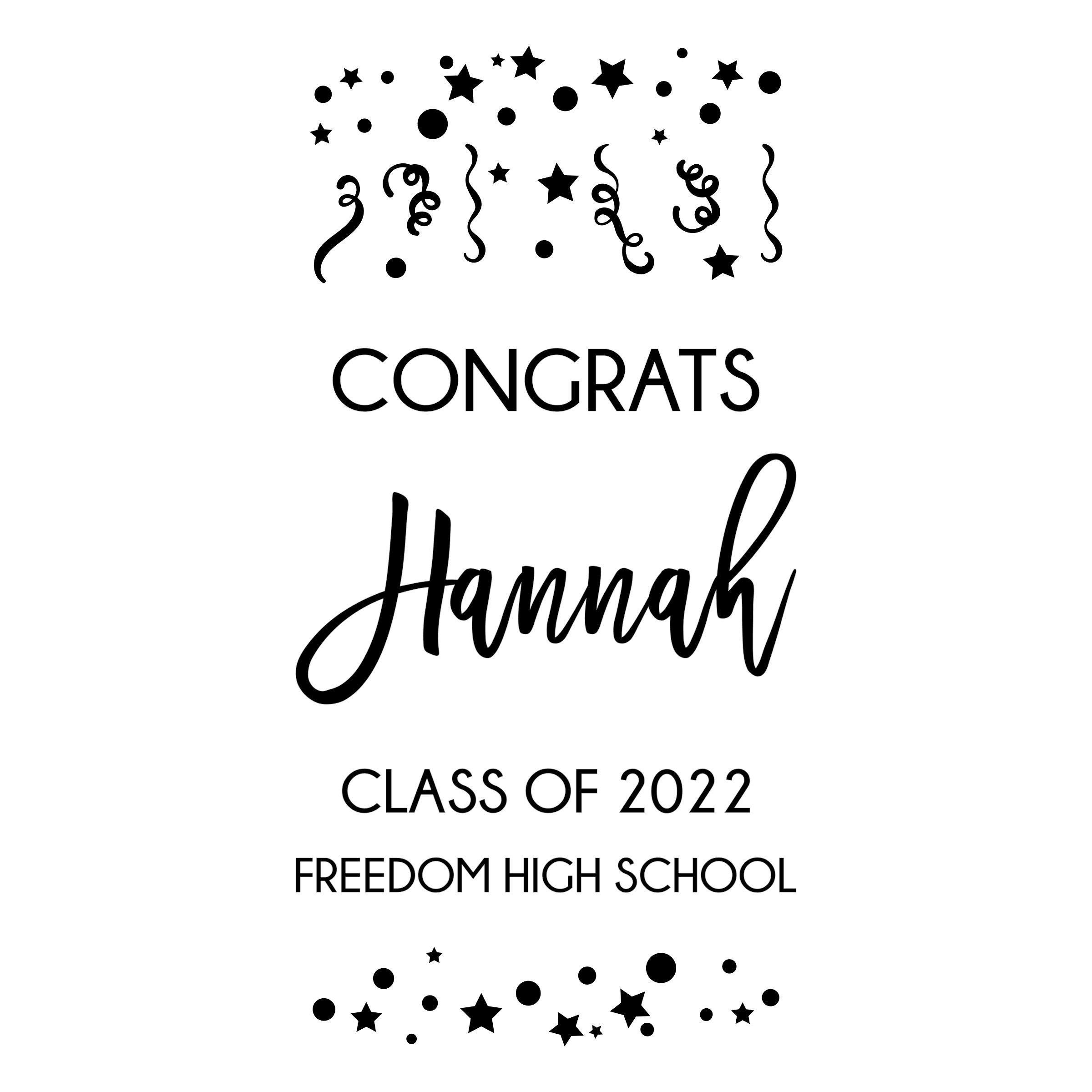 Class of 2022 Graduation Sign DECAL Graduation Party Etsy