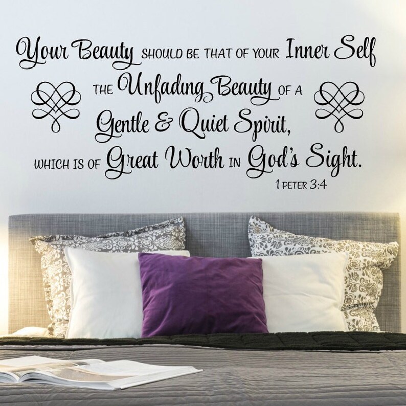 Scripture Wall Decal Scripture Wall Quote Religious Wall Etsy