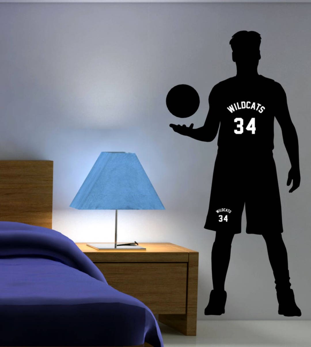 Personalized Basketball Wall Decal, Basketball Gifts, Basketball Decor