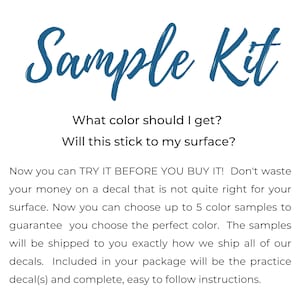 Vinyl Sample and Test Kit-Vinyl Wall Decal-Vinyl Wall Decor