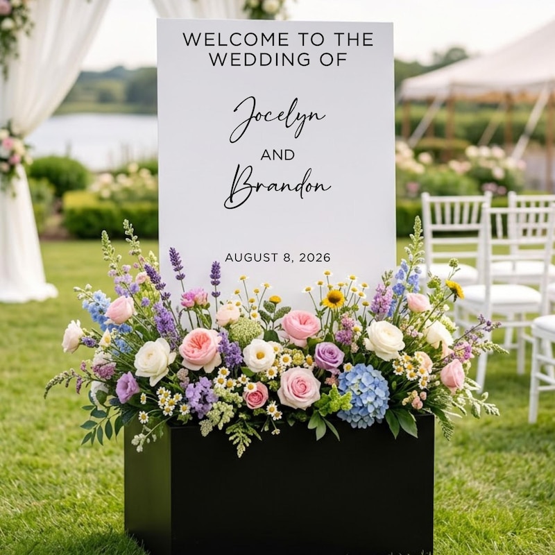 Floral Box Sign VinylWritten - Etsy