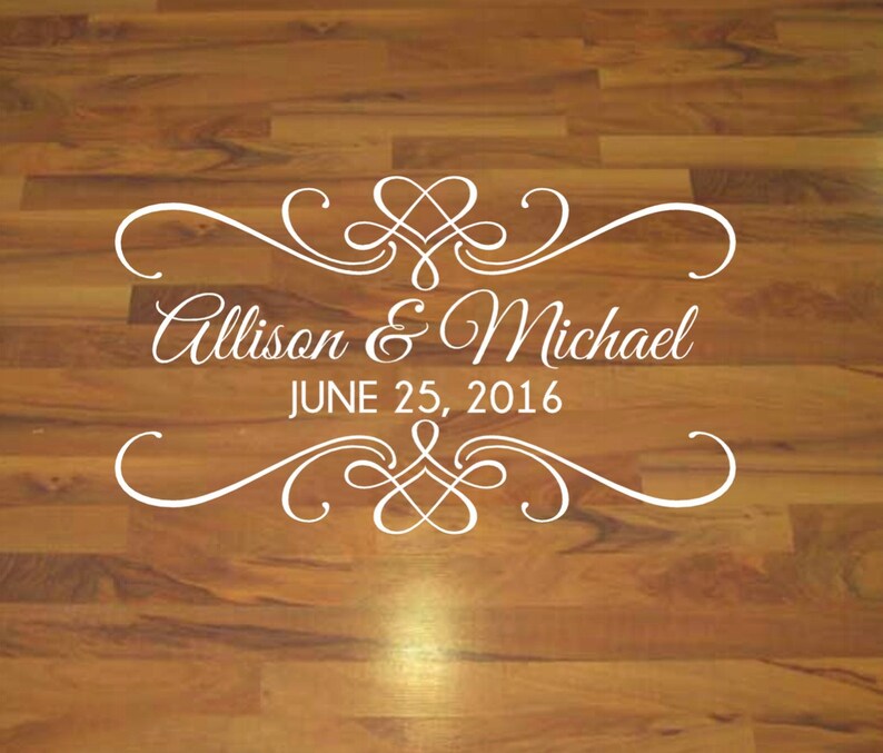 Dance Floor Decal Wedding Decal Vinyl Decal Personalized Etsy