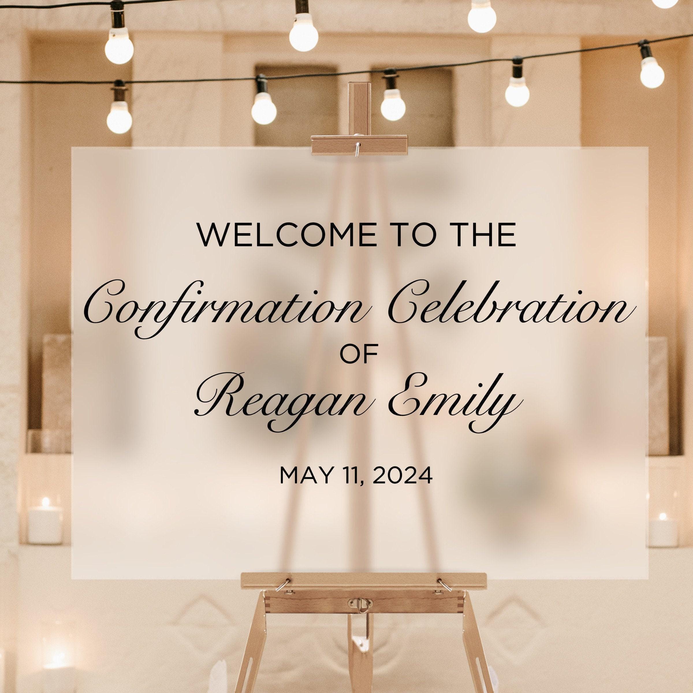 Confirmation Welcome Sign Decal, Personalized Confirmation Party Decor ...