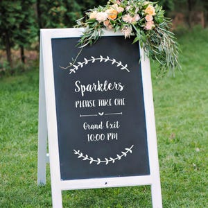 Sparkler Send Off Sign Decal - Wedding Exit Sign Decal - DIY Wedding Sign Decals - Wedding Sparkler Sign  - Sparkler Bucket Sign Decal