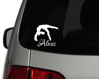 3'' or 5'' Gymnastics Sport Label Car Bumper Sticker Decal 