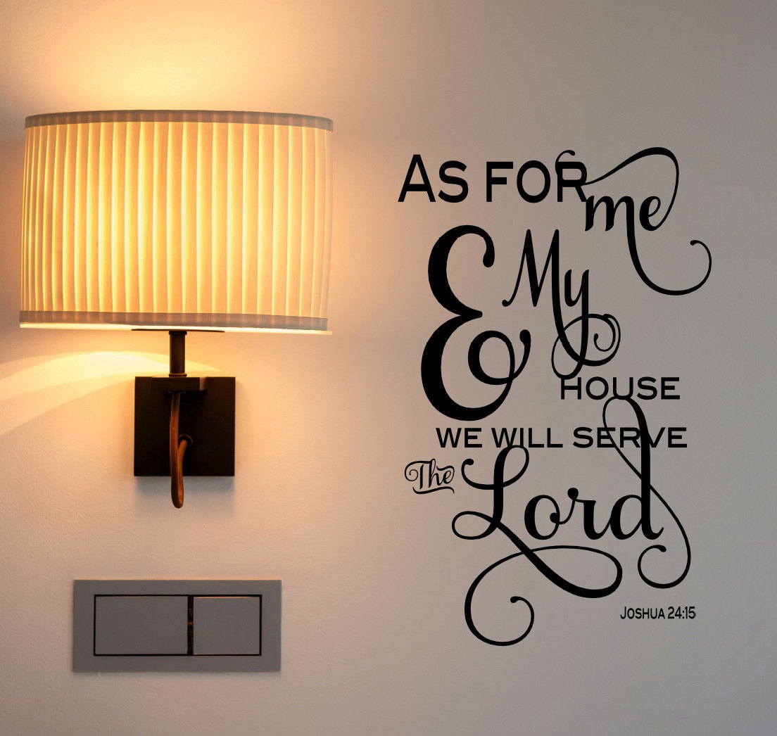 Joshua 24 15 Wall Decal as for Me and My House Sign We Will Etsy