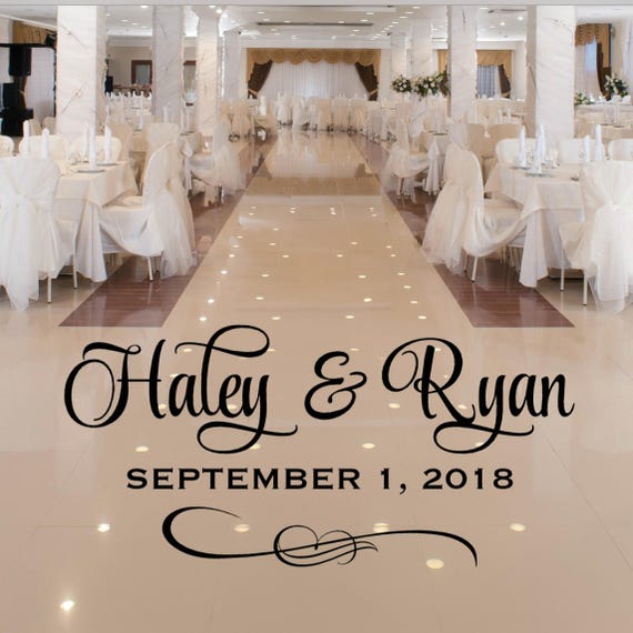 Wedding Dance Floor Decal Vinyl Large Floor Decal Couples Etsy