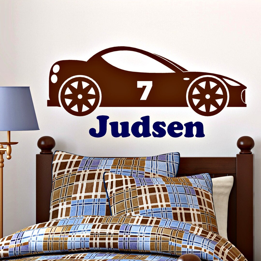 Race Car Wall Decals Race Car Decor Race Car Wall Art Etsy