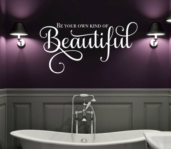 be your own kind of beautiful wall decal makeup room decor | etsy