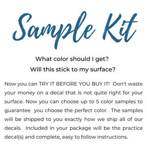 Vinyl Sample and Test Kit-Vinyl Wall Decal-Vinyl Wall Decor