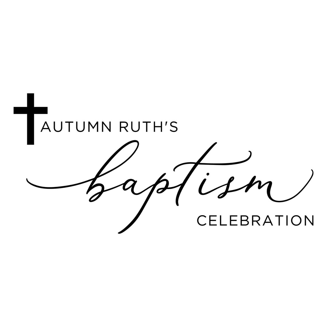 Custom Baptism Party Sign Decal, Baptism Wall Decal for Balloon Arch ...