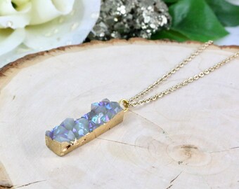 simple gold necklace labradorite gemstone turquoise sapphire necklace Oval gemstone necklace layering necklace sapphire birthstone