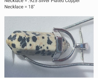 Dalmation Jasper Crystal Necklace
