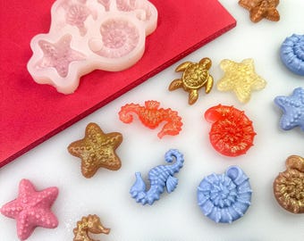 Ocean Creatures Silicone Mold: Epoxy Resin, Soap Embeds DIY.