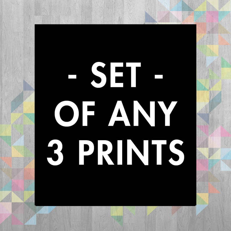 Set of 3 prints Choose Any 3 in the Shop Wall Decor Art Print Digital Print Printmaking Wall Art image 1