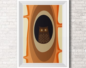 Owls prints - Modern Nursery - Art For Kids Room - Wall Art  - Children Art -  Kids Room Art - Babyshower gift