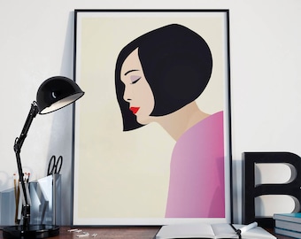 Fashion - Art Print -  1960s - Glamorous -  Fashion -  Illustration poster Print - Retro - VIntage Inspiration