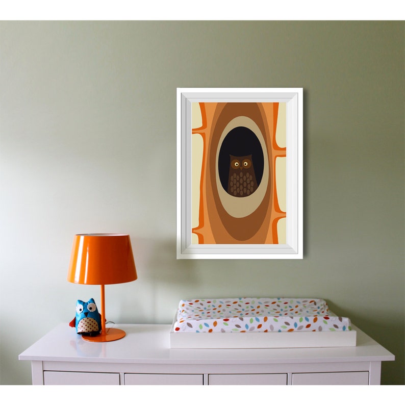 Owls Prints Modern Nursery Art for Kids Room Wall Art - Etsy