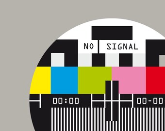 TV Poster - Adjustment Signal  - Retro - Home Decor - Wall Art - Art to Print - Vintage
