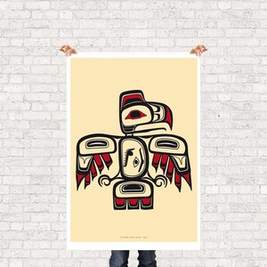 Eagle Indigenous IIlustration Print Home Decor Based Haida desing Art Bird Print Modern Wall Art image 7