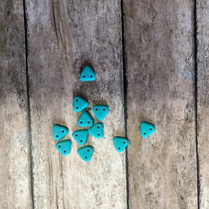 Triangle beads- Matte Turquoise