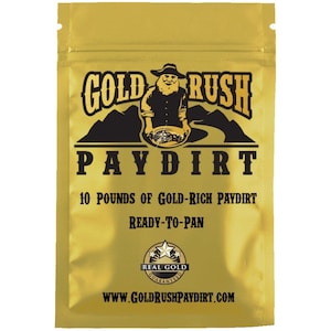 Zehn (10+) Pfund GOLDRUSH PAYDIRT, gesiebt, echte Goldgarantie!  Freier Versand!  Echtes Gold aus Alaska!