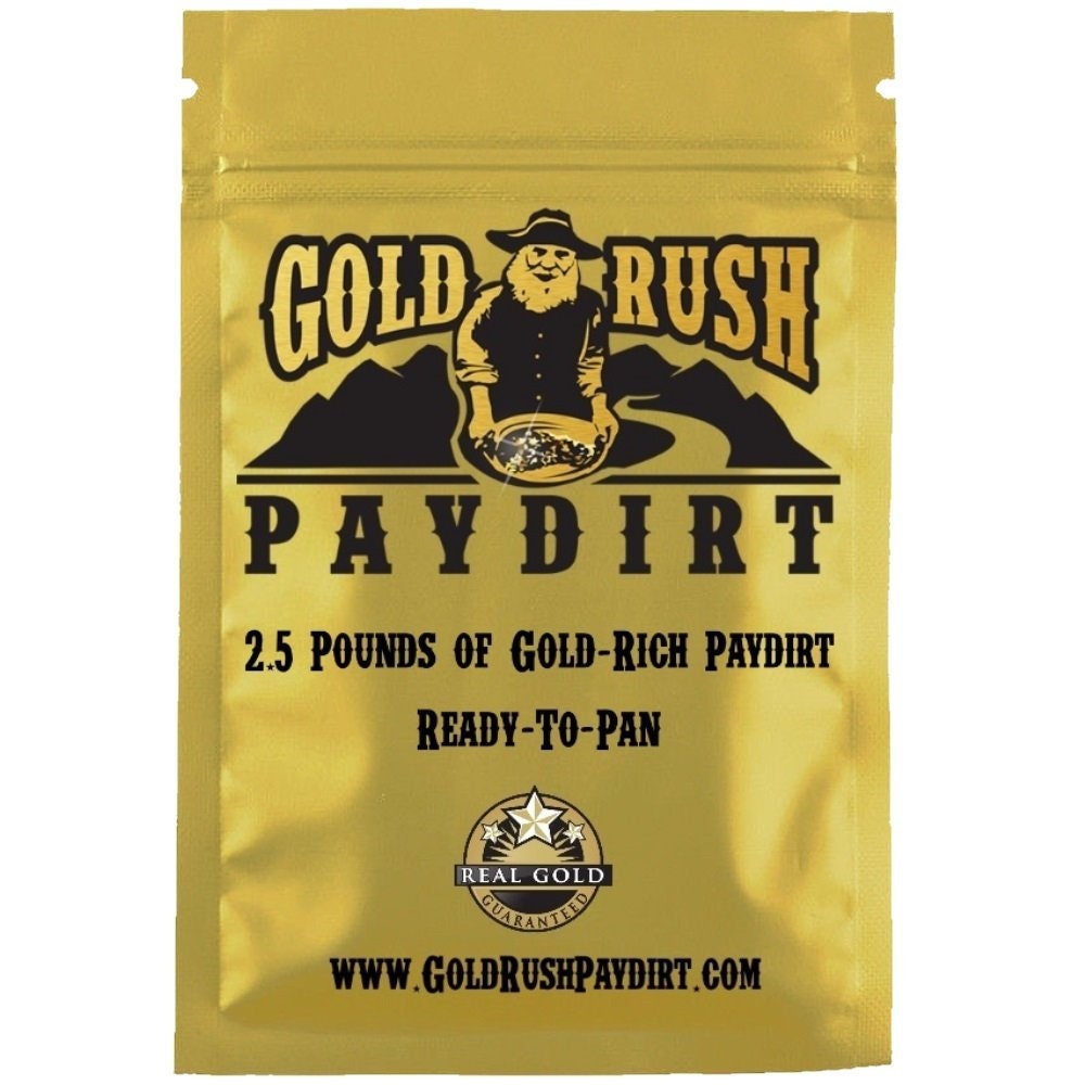 2.5 Pounds of GOLD RUSH PAYDIRT, Screened, Real Gold Guarantee Free Ship  Real Gold From Alaska 