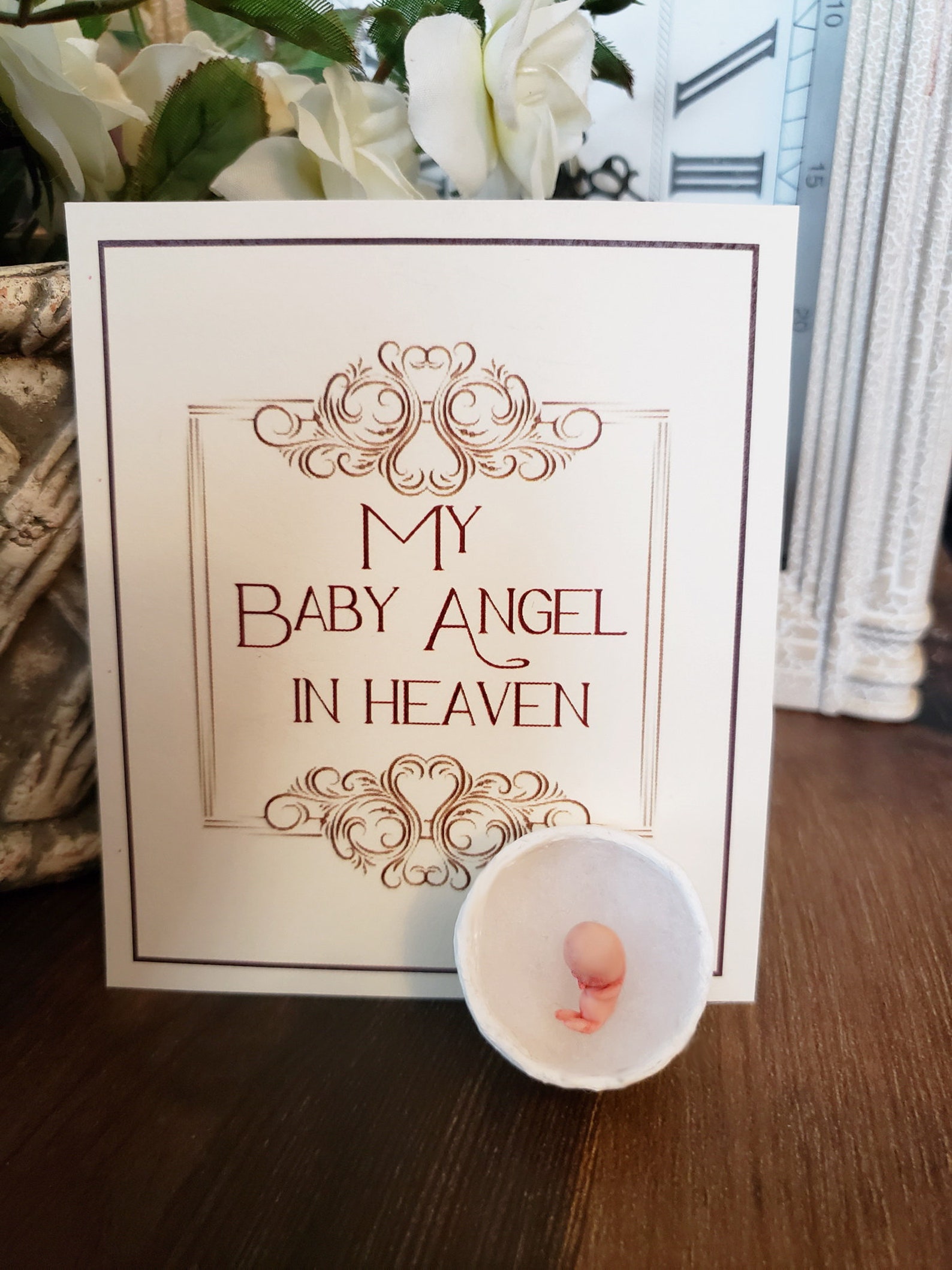 Schöne Säugling Baby Verlust Fehlgeburt Memorial Skulptur Etsy