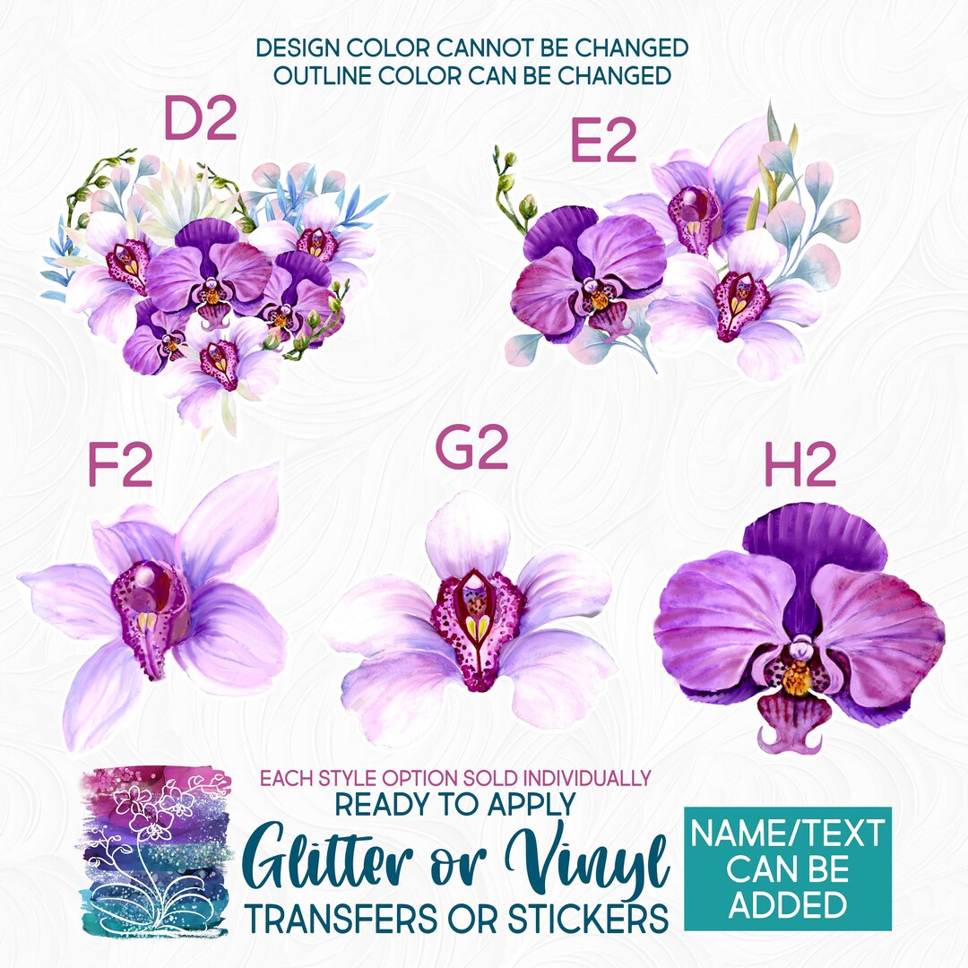 Flora Parisiensis Fer Orchidée Designs Transfert 4 12x16