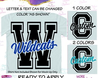 Letter Team Name Custom Ready-to-Apply Iron-On Transfer