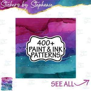 Stickers by Stephanie Paint and Ink Pattern Swatches DIY Craft Sheets