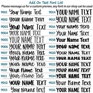 a list of various custom font names, which can be used for text on a website or other digital platforms.